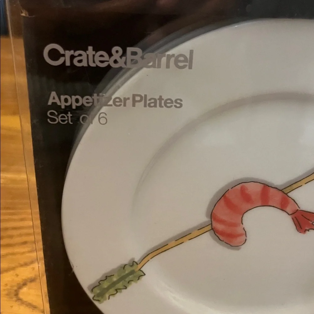 Crate‎ and Barrel Nancy Green Tidbits Appetizer Plates